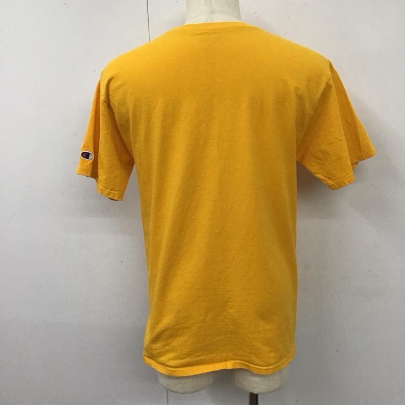 チャンピオン Champion Tシャツ 半袖 クルーネック M ワンポイント 橙 / オレンジ /  メンズ USED 古着 中古 10116804
