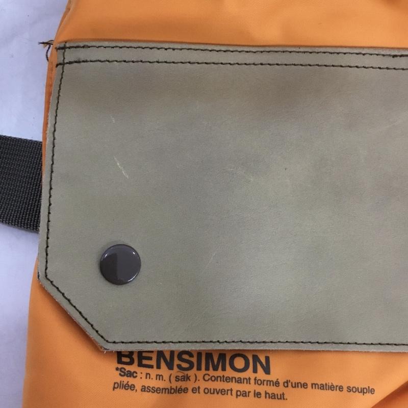 ベンシモン BENSIMON トートバッグ トートバッグ ロゴ、文字 橙 / オレンジ / X ベージュ / ベージュ /  メンズ USED 古着 中古 10150440