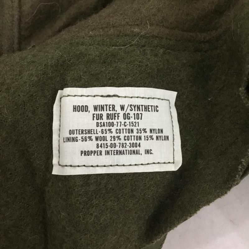 古着 USED ファッション小物 ファッション小物 DSA100-77-C-1521 ミリタリー フード FUR RUFF OG-107 無地 カーキ / カーキ /  メンズ USED 古着 中古 10140611