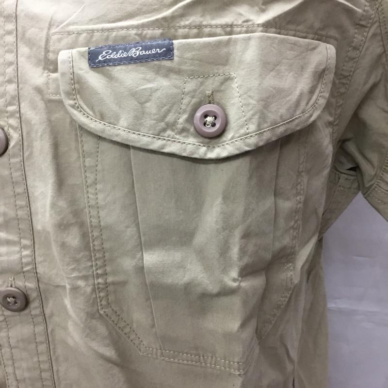 エディーバウアー Eddie Bauer シャツ、ブラウス 半袖 タグ付き ミリタリー S ロゴ、文字 ベージュ / ベージュ /  メンズ USED 古着 中古 10112871