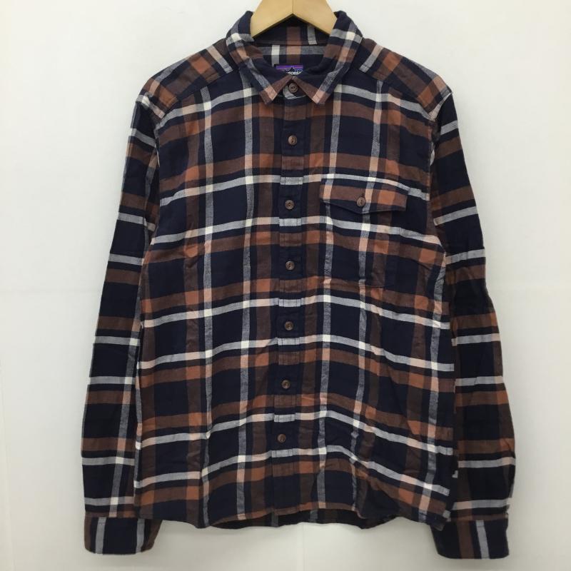 パタゴニア patagonia シャツ、ブラウス 長袖 S チェック 茶 / ブラウン /  メンズ USED 古着 中古 10135943