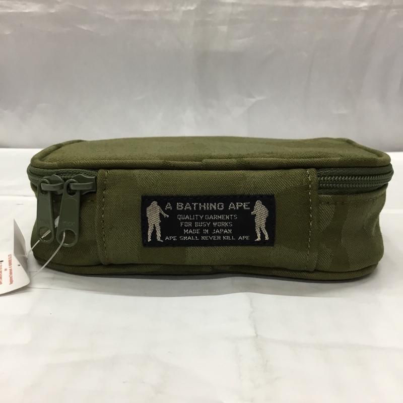 アベイシングエイプ A BATHING APE ポーチ ポーチ スクエア カモフラージュ柄・迷彩 カーキ / カーキ /  メンズ USED 古着 中古 10113723