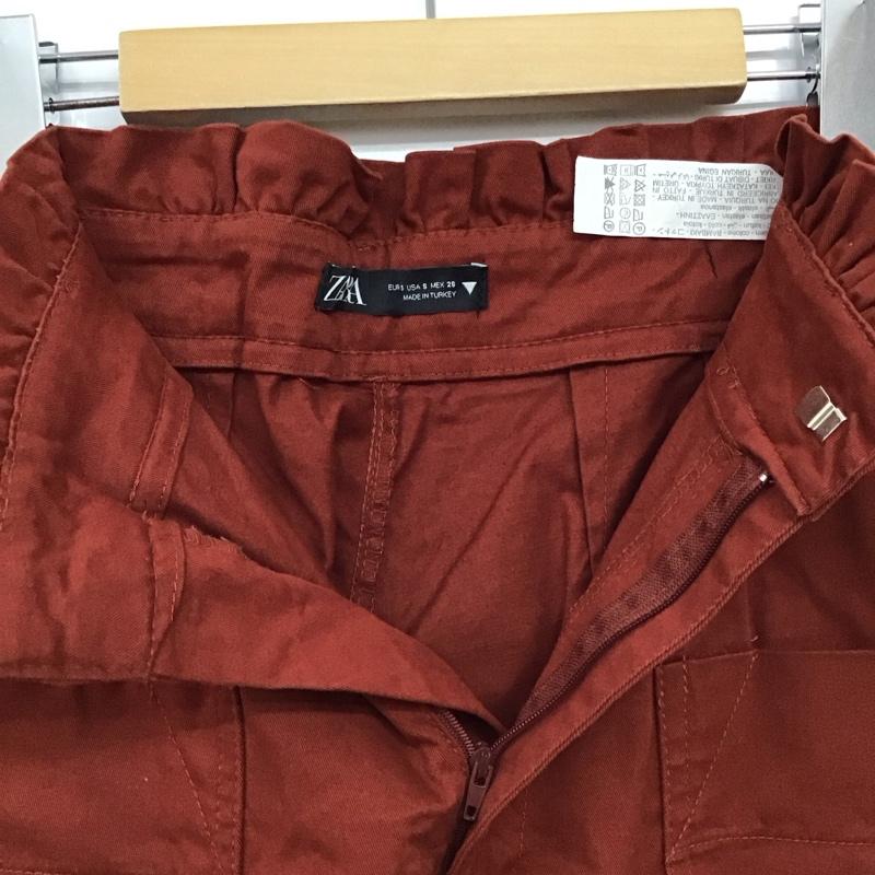 ザラ ZARA パンツ スラックス S 無地 茶 / ブラウン /  レディース USED 古着 中古 10150188