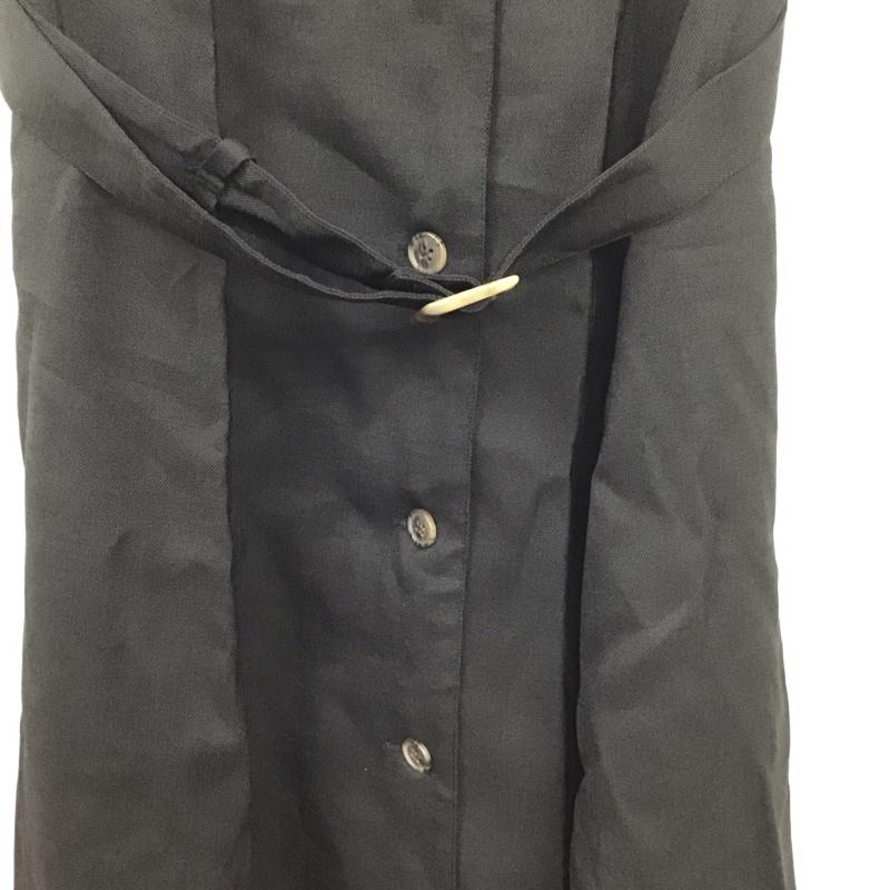 アズールバイマウジー AZUL BY MOUSSY ワンピース ロングスカート 250GSB33-296D SINGLE FLAP GILET ONEPIECE S 無地 黒 / ブラック /  レディース USED 古着 中古 10130551