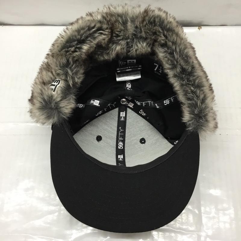 ニューエラ NEW ERA 帽子 キャップ フライトキャップ 59FIFTY 無地 黒 / ブラック /  メンズ USED 古着 中古 10122331