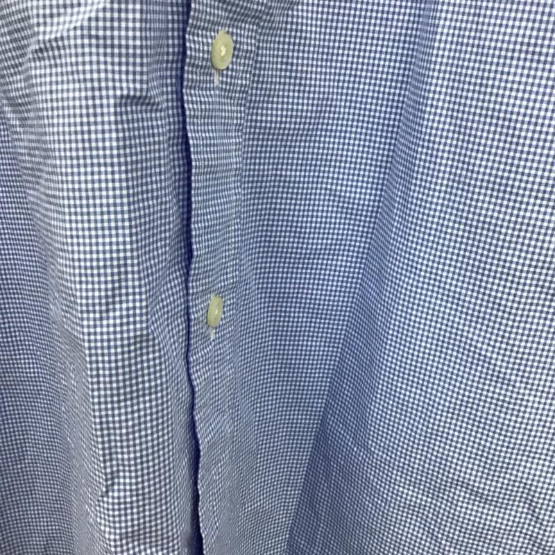 ラルフローレン RALPHLAUREN シャツ、ブラウス 長袖 長袖シャツ チェックシャツ カラーシャツ ボタンダウンシャツ L チェック 白 / ホワイト / X 水色 / ライトブルー /  メンズ USED 古着 中古 10130755
