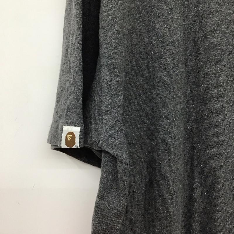 アベイシングエイプ A BATHING APE Tシャツ 半袖 半袖カットソー プリントTシャツ クルーネックカットソー 00s ジェネラルタグ XL ロゴ、文字 灰 / グレー /  メンズ USED 古着 中古 10134042