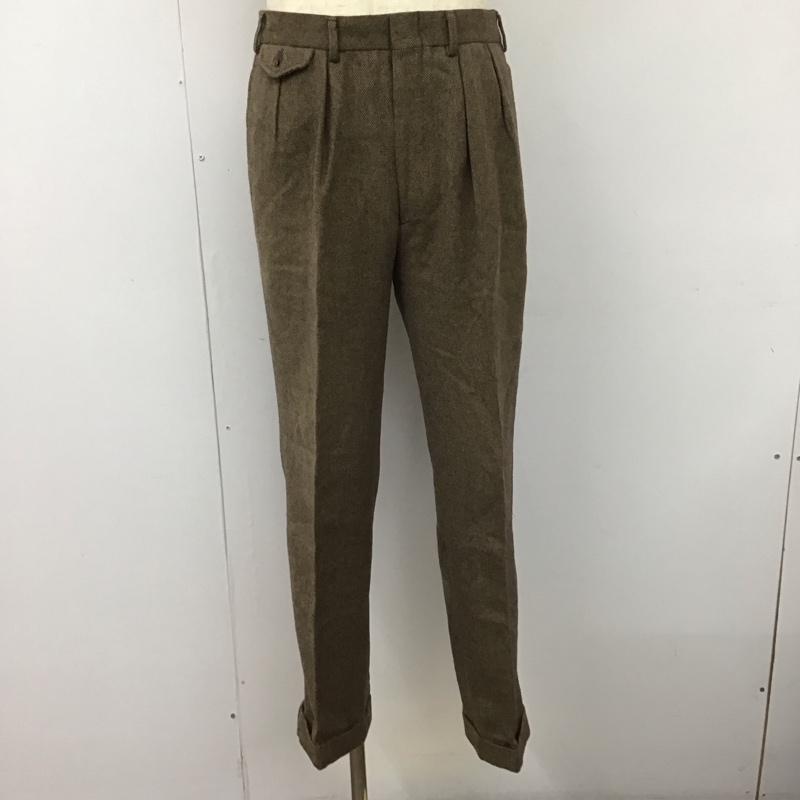 ポロバイラルフローレン Polo by RALPH LAUREN パンツ スラックス スラックスパンツ カジュアルパンツ ワイドパンツ センタータックパンツ 無地 茶 / ブラウン /  メンズ USED 古着 中古 10112071