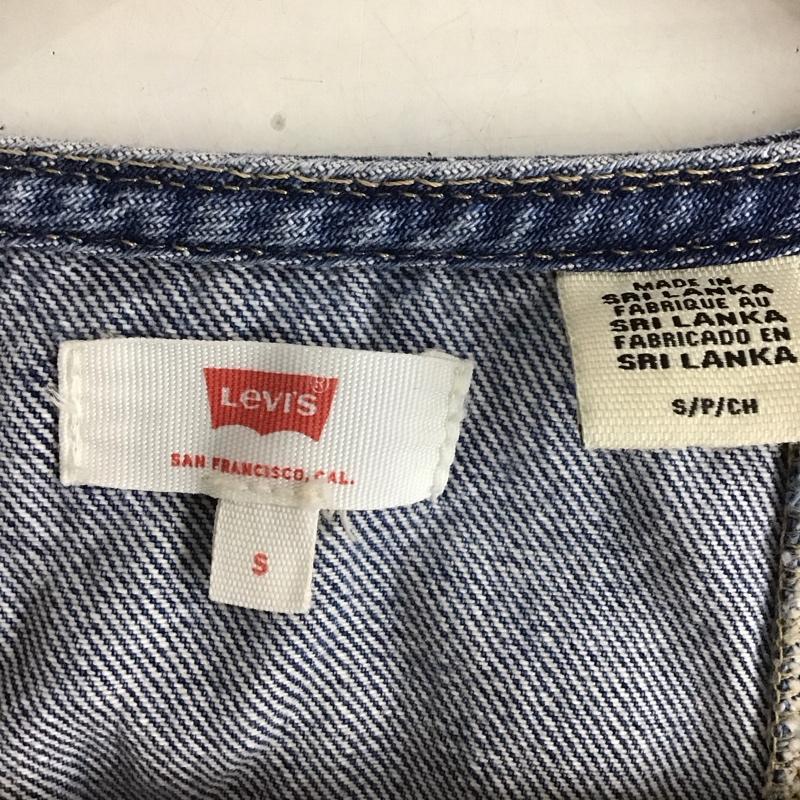 リーバイス Levi s ワンピース ロングスカート 85386-0001 ノースリーブ フロントボタン デニムワンピース S 無地 水色 / ライトブルー /  レディース USED 古着 中古 10131523