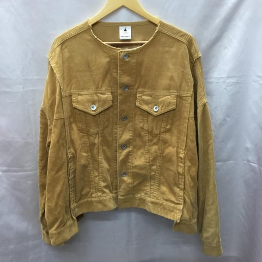 ニコアンド niko and... ジャケット、上着 ジャケット、ブレザー st92dj03fl ノーカラージャケット コーデュロイ 無地 マスタード / マスタード /  レディース USED 古着 中古 10110844