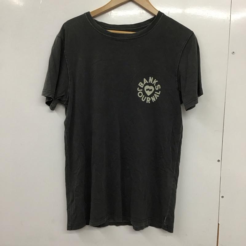 バンクスジャーナル BANKS JOURNAL Tシャツ 半袖 半袖カットソー プリントTシャツ クルーネックカットソー S ロゴ、文字 灰 / グレー /  メンズ USED 古着 中古 10132312