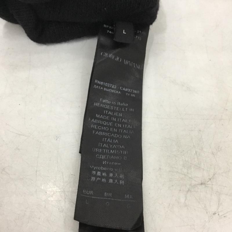 ジョルジオアルマーニ GIORGIO ARMANI ファッション小物 手袋 NEVE グローブ ロゴ、文字 黒 / ブラック /  メンズ USED 古着 中古 10142729