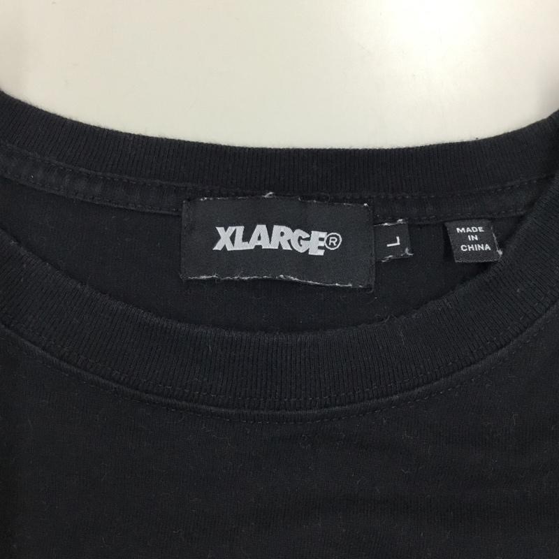 エクストララージ XLARGE Tシャツ 半袖 半袖カットソー プリントTシャツ クルーネックカットソー L プリント 黒 / ブラック /  メンズ USED 古着 中古 10121064