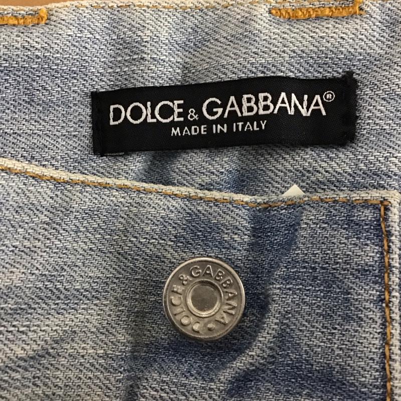 ドルチェアンドガッバーナ DOLCE&GABBANA パンツ デニム、ジーンズ ミッキー ディズニー 44 無地 水色 / ライトブルー /  メンズ USED 古着 中古 10121897