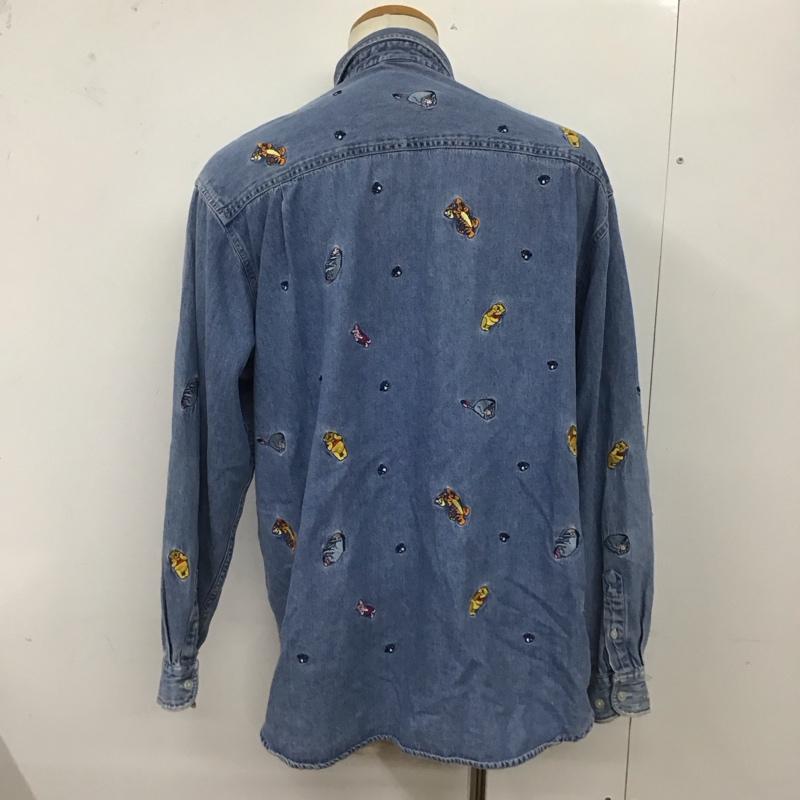 古着 USED シャツ、ブラウス 長袖 長袖シャツ カラーシャツ 刺繍シャツ 長袖カットソー XXL 刺繍 インディゴ / インディゴ /  メンズ USED 古着 中古 10124602