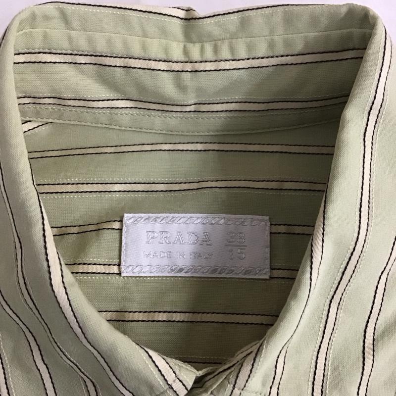 プラダ PRADA シャツ、ブラウス 長袖 長袖シャツ カラーシャツ 長袖カットソー ストライプシャツ 38 ストライプ マルチカラー / マルチカラー /  メンズ USED 古着 中古 10119952