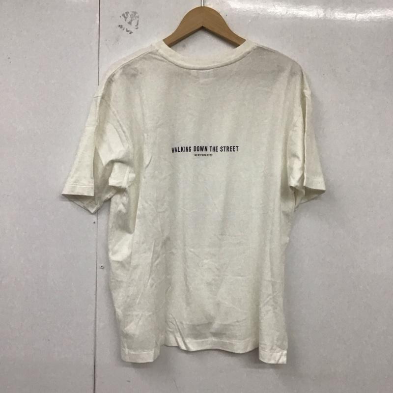 マウジー MOUSSY Tシャツ 半袖 010AAQ90-5710 クルーネック バックプリント FREE ロゴ、文字 白 / ホワイト /  レディース USED 古着 中古 10129136