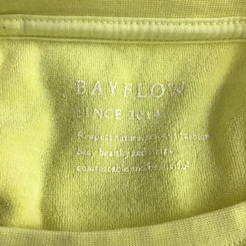 ベイフロー BAYFLOW Tシャツ 半袖 BM1706TA01 パイル地 胸ポケット 2 ロゴ、文字 黄 / イエロー /  メンズ USED 古着 中古 10106944