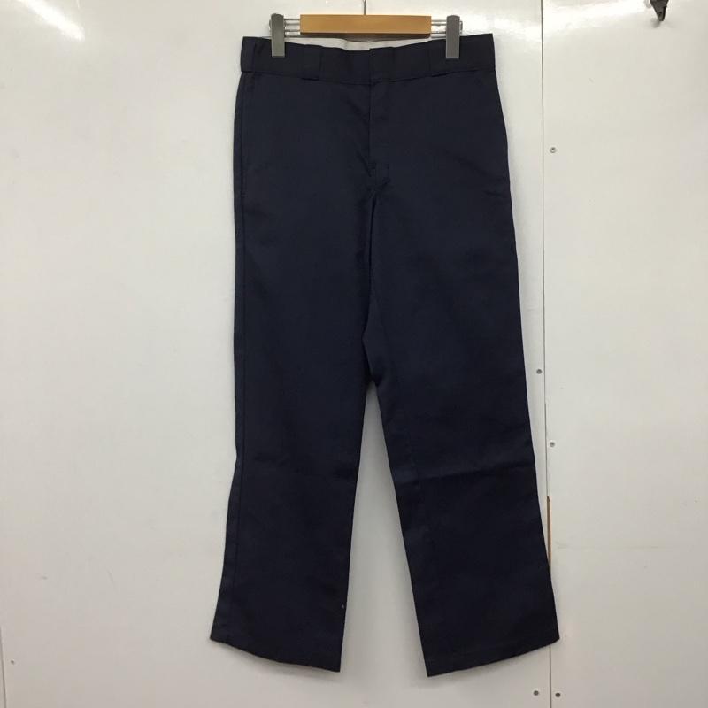 ディッキーズ Dickies パンツ ワークパンツ、ペインターパンツ ワークパンツ ワイドパンツ カジュアルパンツ チノパン 31インチ 無地 紺 / ネイビー /  メンズ USED 古着 中古 10143517