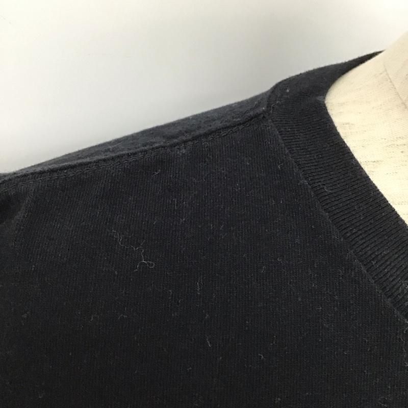 カブー KAVU Tシャツ 半袖 19820233 アップルT フロッキープリント クルーネック M ロゴ、文字 黒 / ブラック /  メンズ USED 古着 中古 10124968