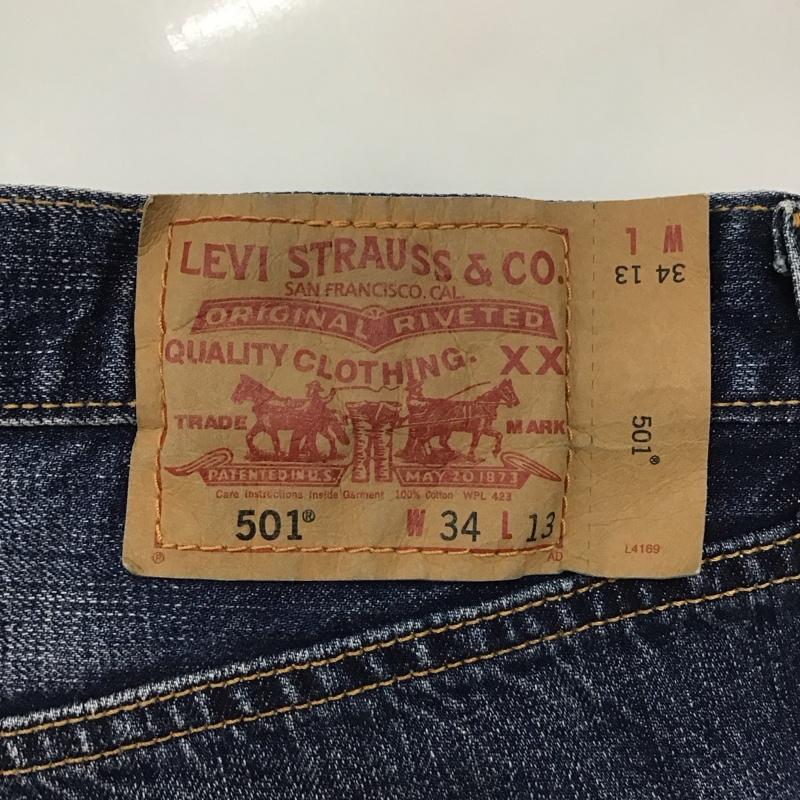 リーバイス Levi s パンツ ショートパンツ SP501-0043 ハーフパンツ ボタンフライ デニム W34 L13 34インチ 無地 青 / ブルー /  メンズ USED 古着 中古 10116800