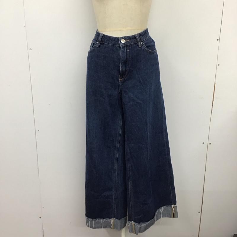 ザラ ZARA パンツ デニム、ジーンズ 3427 909 400 ワイドパンツ 無地 青 / ブルー /  レディース USED 古着 中古 10109735