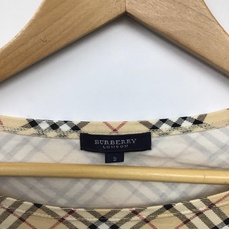 バーバリー BURBERRY Tシャツ 七分袖 2 チェック マルチカラー / マルチカラー /  レディース USED 古着 中古 10134644