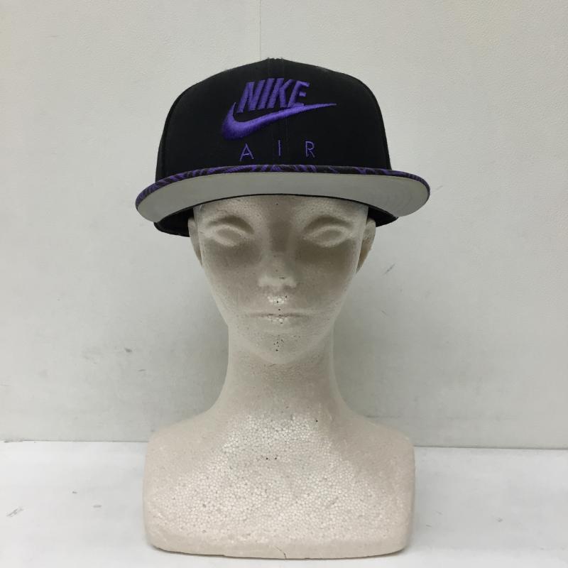 ナイキ NIKE 帽子 キャップ FREE ロゴ、文字 黒 / ブラック / X 紫 / パープル /  メンズ USED 古着 中古 10139792