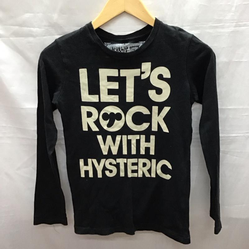 ヒステリックグラマー HYSTERIC GLAMOUR Tシャツ 長袖 140cm キッズ ロンT MINI 140cm ロゴ、文字 黒 / ブラック /  ガールズ USED 古着 中古 10116913