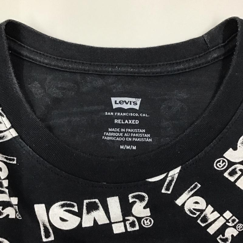リーバイス Levi s Tシャツ 半袖 16143-0891 リラックスフィット M 総柄 黒 / ブラック /  メンズ USED 古着 中古 10115554