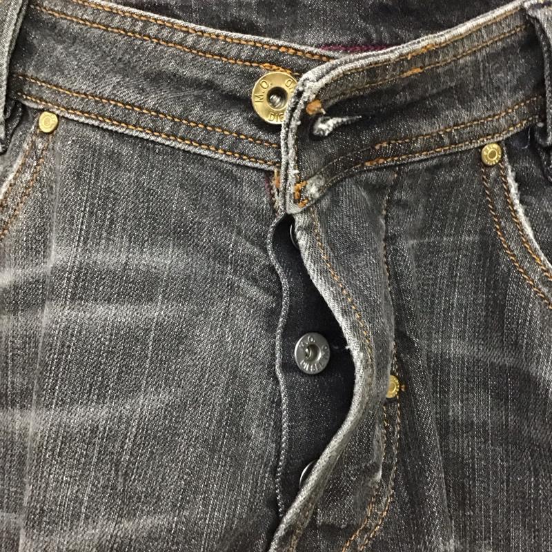 ディーゼル DIESEL パンツ デニム、ジーンズ デニムパンツ ストレートパンツ ワイドパンツ カジュアルパンツ 34 無地 黒 / ブラック /  メンズ USED 古着 中古 10115712