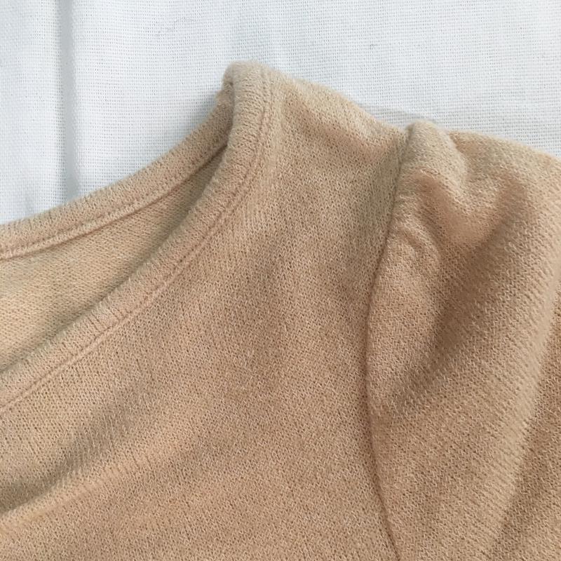 リブインコンフォート Live in comfort ワンピース ひざ丈スカート ウエスト切り替えワンピース L  ベージュ / ベージュ /  レディース USED 古着 中古 10029316