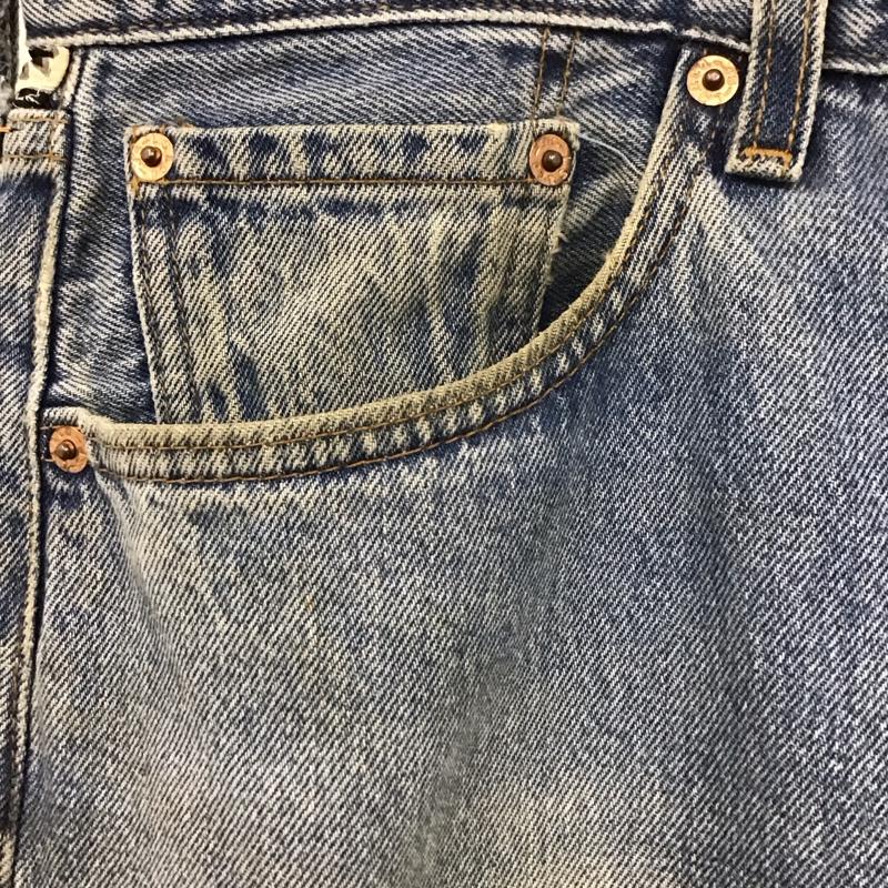 リーバイストラウスアンドコー Levi Strauss & co. パンツ デニム、ジーンズ 905 USA製 リメイク デニムパンツ ワイドパンツ ストレートパンツ 42 プリント インディゴ / インディゴ /  メンズ USED 古着 中古 10110340