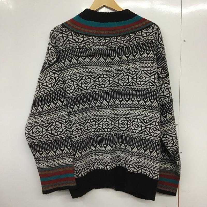 ジーナシス JEANASIS カーディガン 長袖 長袖カーディガン 前ボタン ニットカーディガン FREE プリント マルチカラー / マルチカラー /  レディース USED 古着 中古 10145468