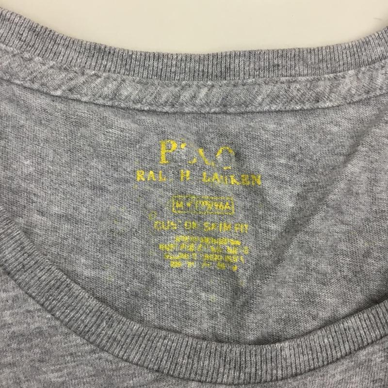 ポロラルフローレン POLO RALPH LAUREN Tシャツ 半袖 半袖カットソー プリントTシャツ クルーネックカットソー M ロゴ、文字 灰 / グレー /  メンズ USED 古着 中古 10116124