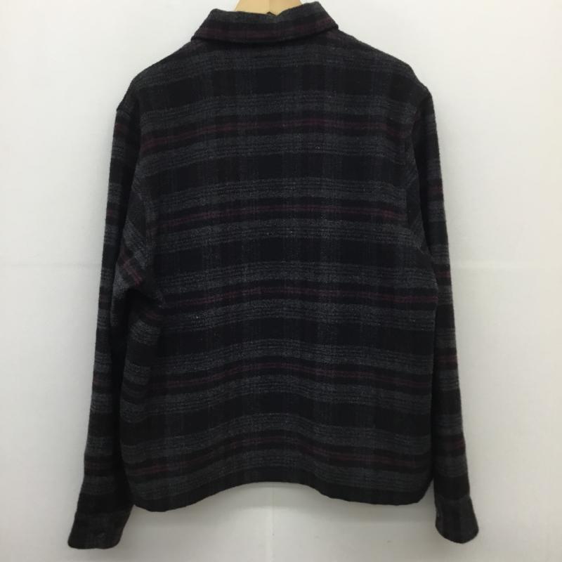ステューシー STUSSY ジャケット、上着 ジャケット、ブレザー リード ウール プレイド ジップ シャツ Reed Wool Plaid Zip Shirt M チェック 黒 / ブラック / X 灰 / グレー / X 赤 / レッド /  メンズ USED 古着 中古 10125304