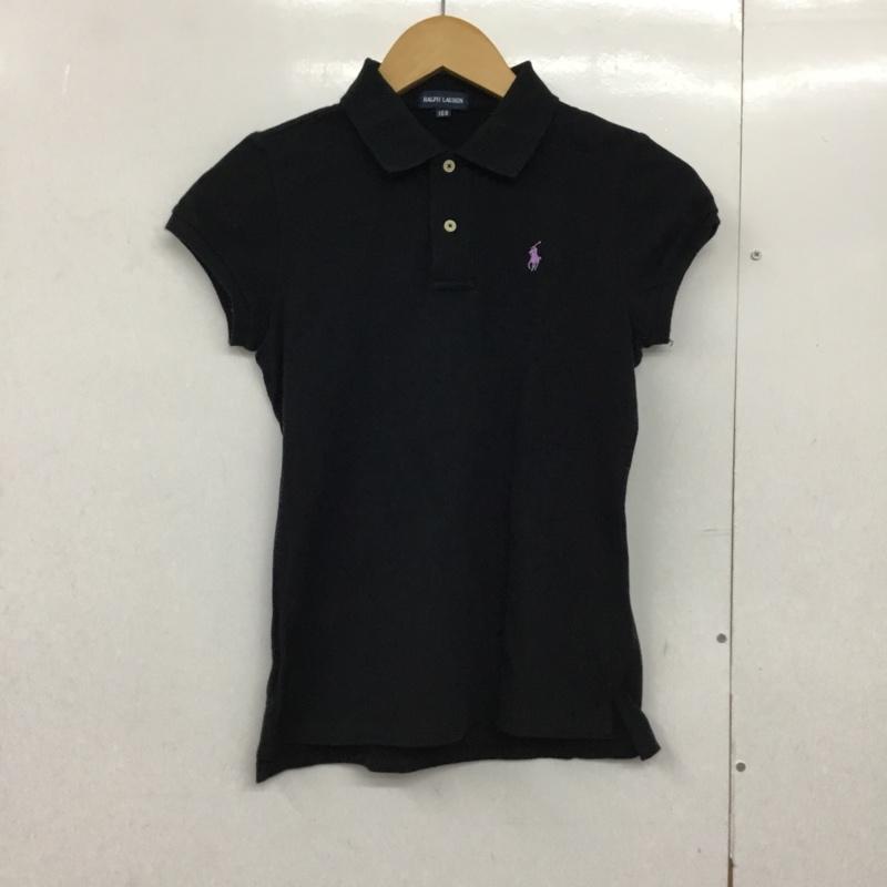 ラルフローレン RALPHLAUREN ポロシャツ 半袖 3132-4270 キッズ 160cm 160cm ワンポイント 黒 / ブラック /  ガールズ USED 古着 中古 10144694