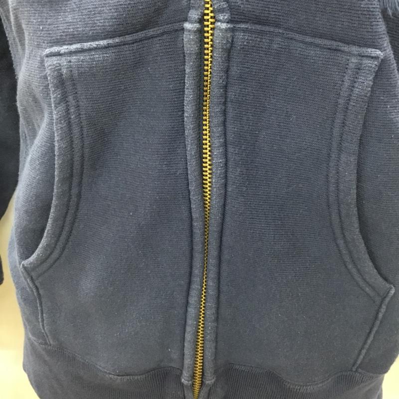 チャンピオン Champion パーカー 長袖 ジップパーカー L 無地 紺 / ネイビー /  メンズ USED 古着 中古 10113449
