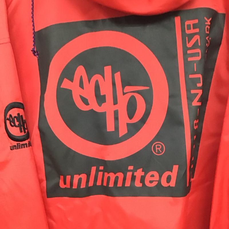 エコーアンリミテッド ECKOUNLTD ジャケット、上着 ジャンパー、ブルゾン プルオーバージャケットパーカー アウター ナイロンジャケット XL ロゴ、文字 赤 / レッド /  メンズ USED 古着 中古 10148363