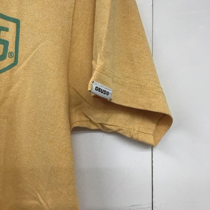 デウスエクスマキナ DEUS EX MACHINA Tシャツ 半袖 S ロゴ、文字 橙 / オレンジ /  メンズ USED 古着 中古 10141112