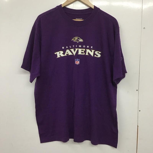 リーボック Reebok Tシャツ 半袖 半袖カットソー プリントTシャツ クルーネックカットソー L プリント 紫 / パープル /  メンズ USED 古着 中古 10139887