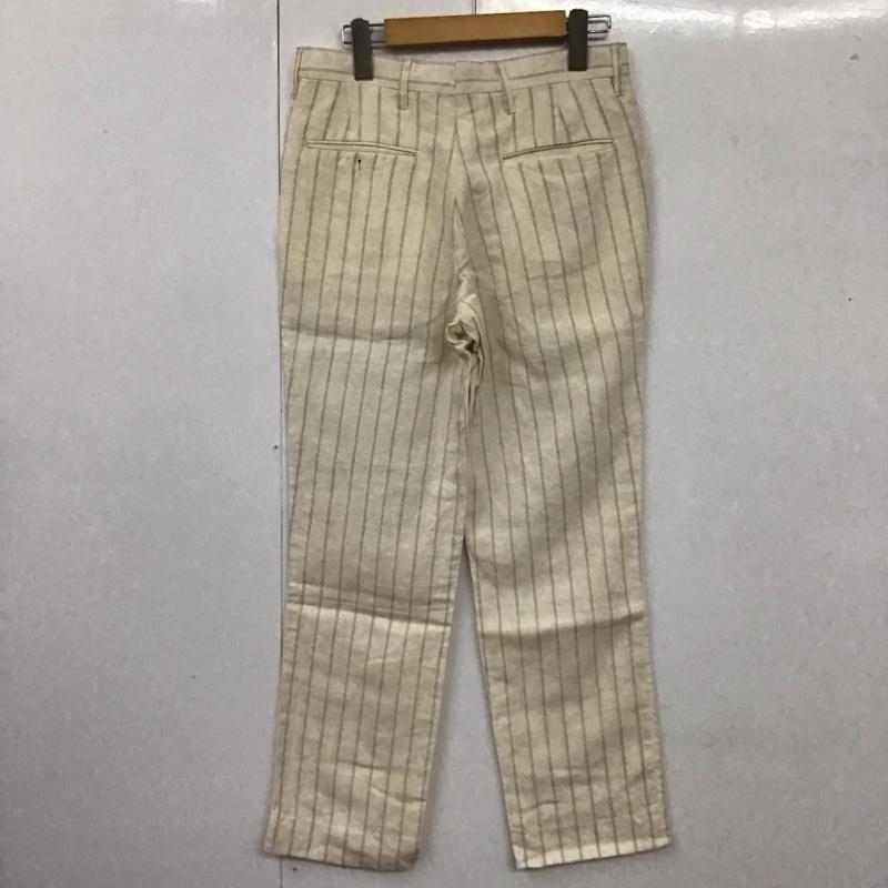 古着 USED パンツ スラックス スラックス ワイドパンツ カジュアルパンツ ストレートパンツ ストライプパンツ 80s ストライプ ベージュ / ベージュ /  メンズ USED 古着 中古 10106566