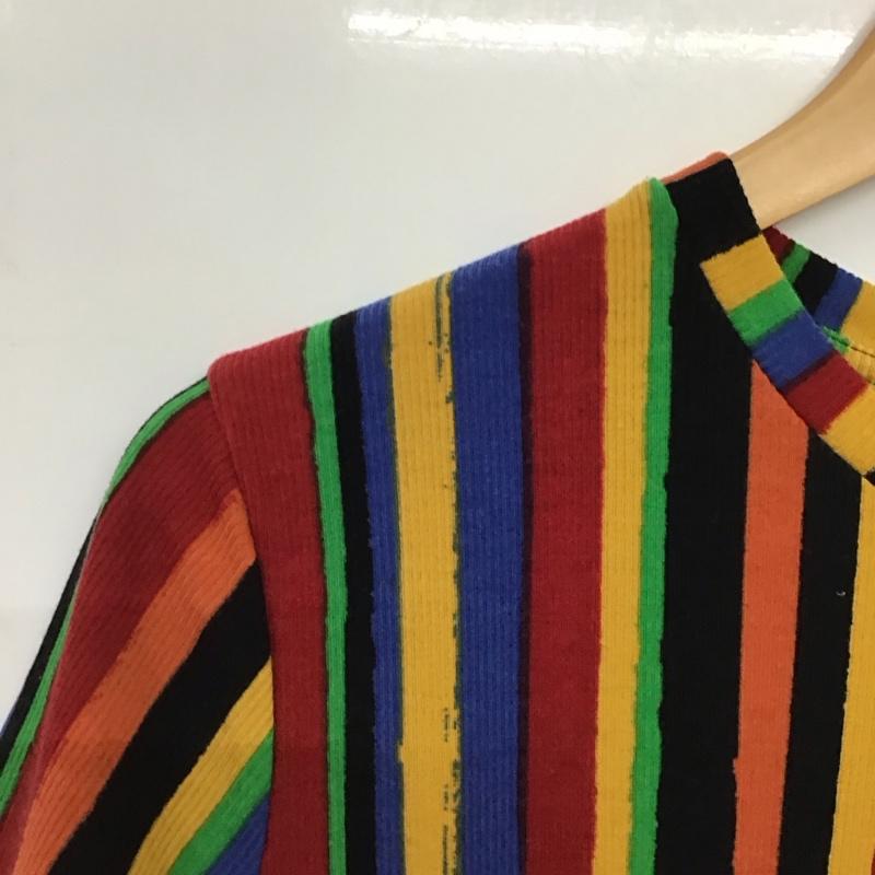 ザラ ZARA カットソー 半袖 L ストライプ マルチカラー / マルチカラー /  レディース USED 古着 中古 10142742