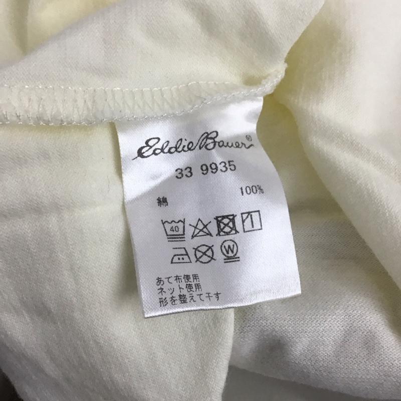 エディーバウアー Eddie Bauer カットソー 長袖 長袖カットソー プリントカットソー クルーネック M プリント 白 / ホワイト /  メンズ USED 古着 中古 10143184