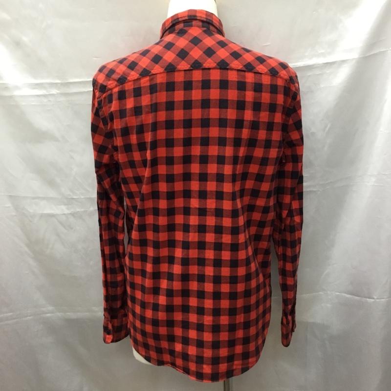 デニムアンドサプライラルフローレン DENIM & SUPPLYRALPHLAUREN シャツ、ブラウス 長袖 ワークシャツ コットン S チェック 黒 / ブラック / X 赤 / レッド /  メンズ USED 古着 中古 10109264