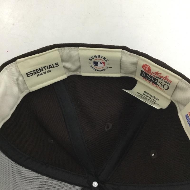 エッセンシャルズ ESSENTIALS 帽子 キャップ New Era ロゴ、文字 茶 / ブラウン /  メンズ USED 古着 中古 10136960