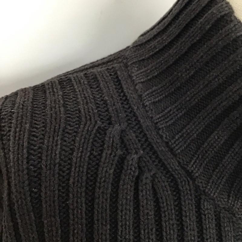 ポロジーンズカンパニー POLOJEANSCO. カーディガン 長袖 ジップアップニットジャケット ノーカラーニットジャケット アウター M 無地 黒 / ブラック /  レディース USED 古着 中古 10117868