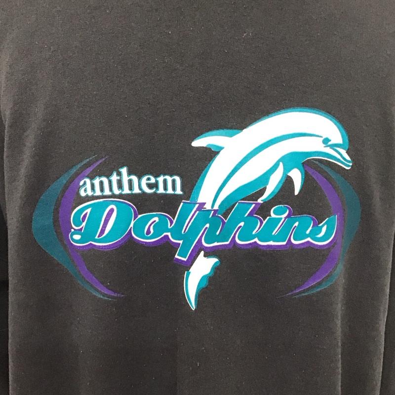 古着 USED トレーナー 長袖 長袖トレーナー スウェット クルーネック リブスウェットカットソー XXL プリント 黒 / ブラック /  メンズ USED 古着 中古 10124100