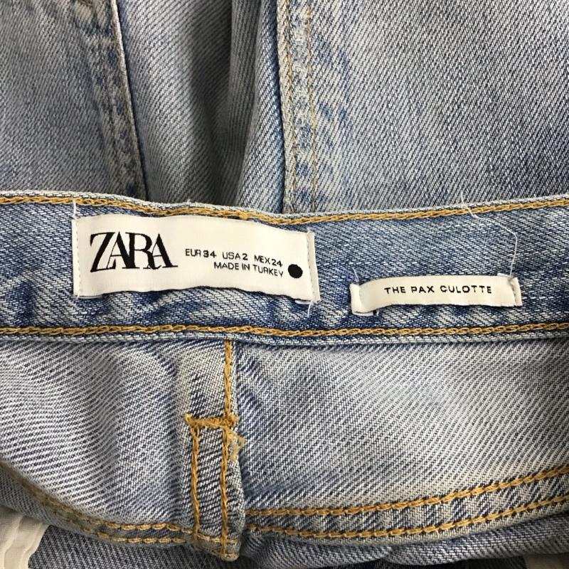 ザラ ZARA パンツ デニム、ジーンズ デニムパンツ ワイドパンツ カジュアルパンツ 34インチ 無地 インディゴ / インディゴ /  レディース USED 古着 中古 10142711