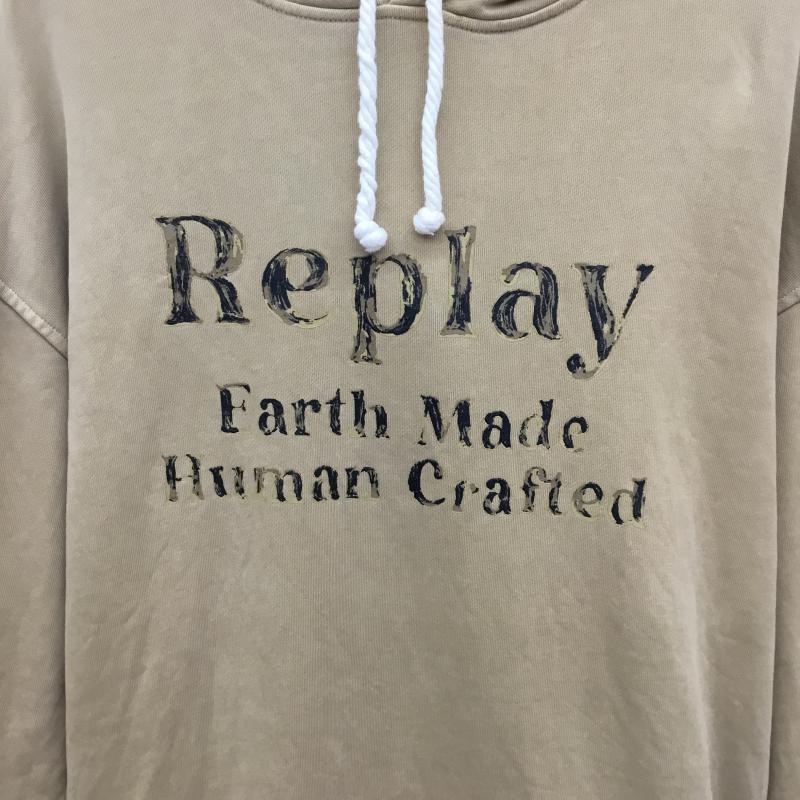 リプレイ REPLAY パーカー 長袖 REPLAY パーカー　M6157.000.23316E XL ロゴ、文字 茶 / ブラウン /  メンズ USED 古着 中古 10120878